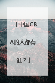 中国CBA的人都有谁？