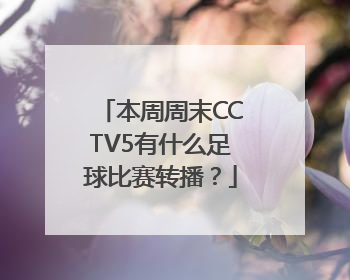 本周周末CCTV5有什么足球比赛转播？