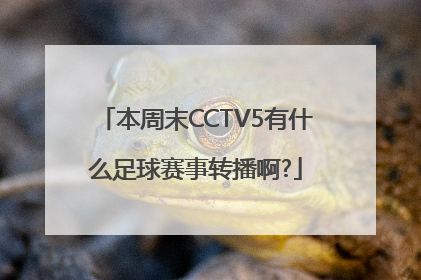 本周末CCTV5有什么足球赛事转播啊?