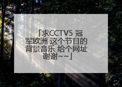 求CCTV5 冠军欧洲 这个节目的背景音乐 给个网址 谢谢~~