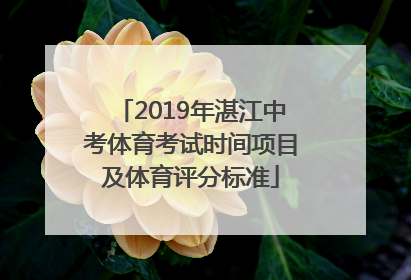 2019年湛江中考体育考试时间项目及体育评分标准