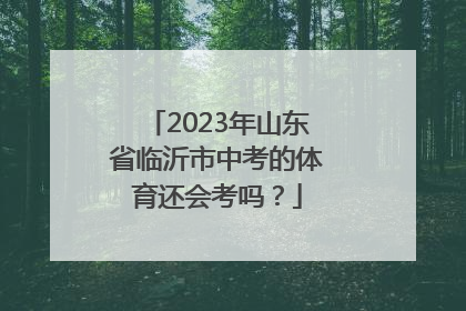 2023年山东省临沂市中考的体育还会考吗？