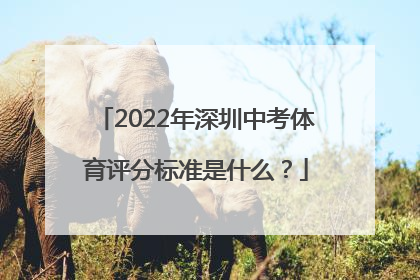 2022年深圳中考体育评分标准是什么？