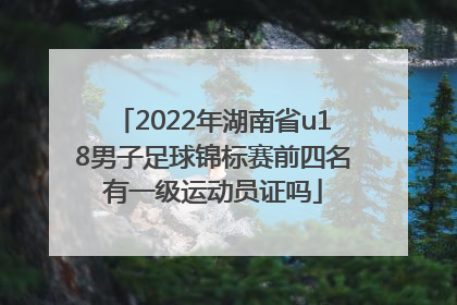 2022年湖南省u18男子足球锦标赛前四名有一级运动员证吗