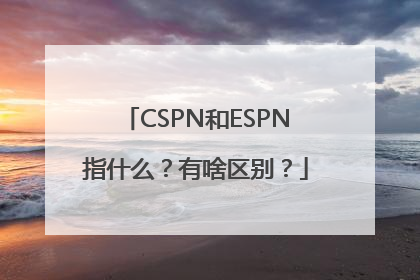 CSPN和ESPN指什么？有啥区别？