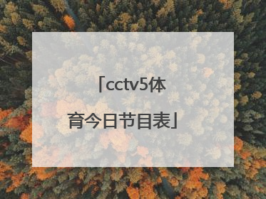 「cctv5体育今日节目表」今日cctv5十体育节目表