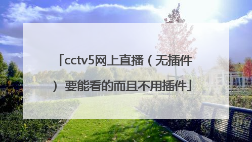 cctv5网上直播（无插件） 要能看的而且不用插件