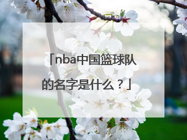 nba中国篮球队的名字是什么？