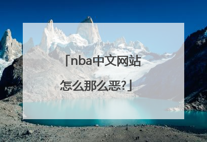 nba中文网站怎么那么恶?