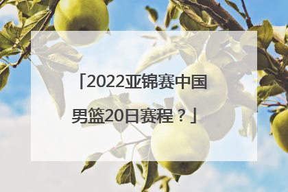 2022亚锦赛中国男篮20日赛程？