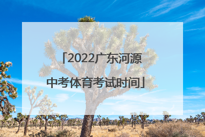 2022广东河源中考体育考试时间
